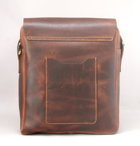 Rank Oil Pullup Genuine Leather Sling Bag